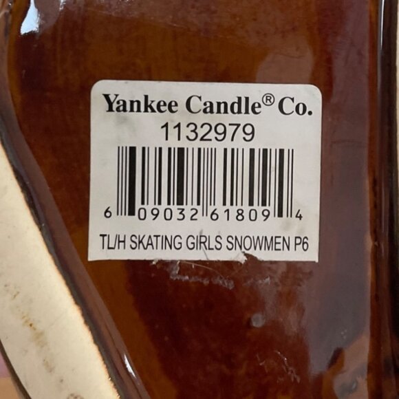 Yankee Candle Votive Tea Light Holder Skating Girl Snowmen Ronnie Walter Holiday - Picture 7 of 10